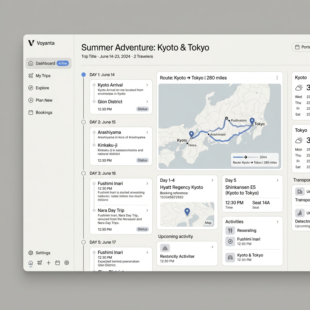 Voyanta dashboard mockup